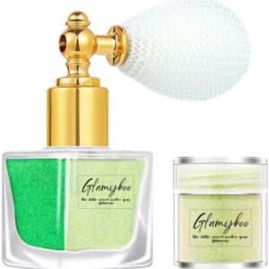 Green hair spray that glows in the dark.