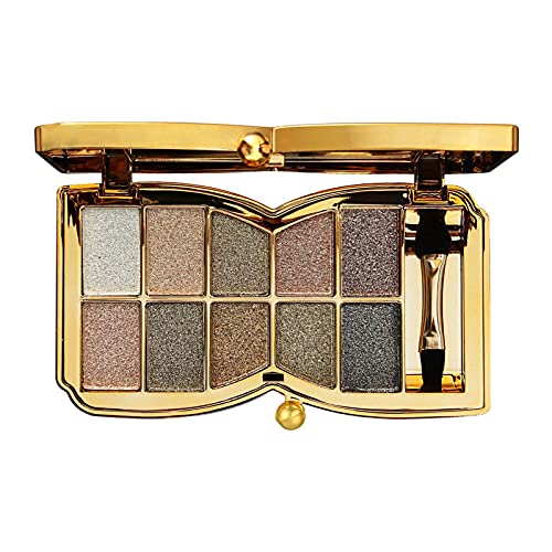 Grey eyeshadow with shimmer.