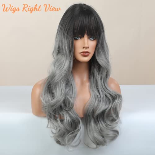 Grey Ombre Human Hair Wig for Women, 20 Inch, Natural Look & Feel - Image 8