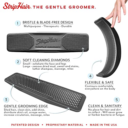 Hair brush with strip design for easy hair removal. - Image 4