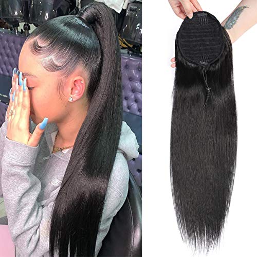 Human Hair Drawstring Ponytail