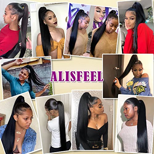 Human hair drawstring ponytails for easy styling. - Image 6