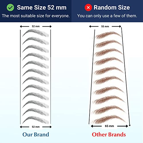 Human hair false eyebrows for natural look. - Image 6