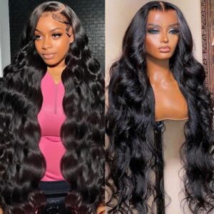 Human hair wig for natural look.