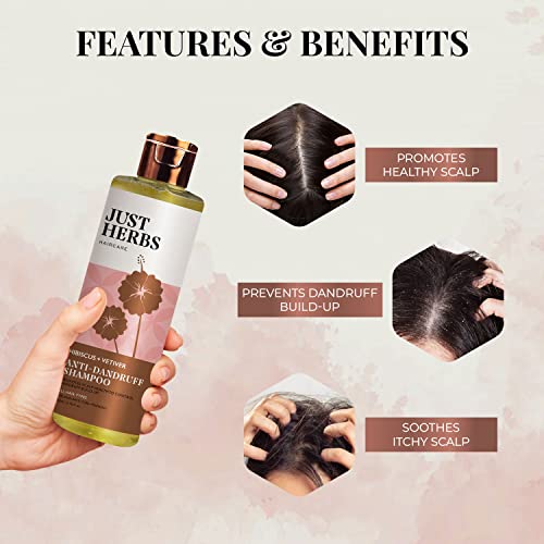Just Herbs Dandruff Shampoo ? Eliminates Flakes & Soothes Scalp - Image 2