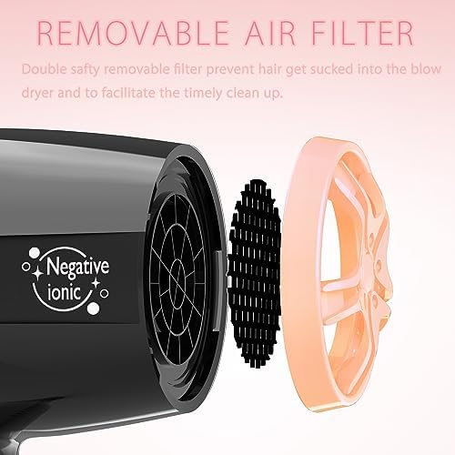 Keratin Infused 1875 Watt Blow Dryer for Smooth, Frizz-Free Hair - Image 5