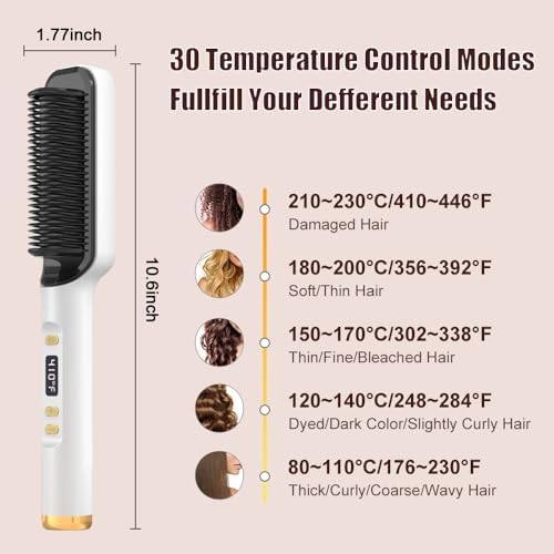 LED Hair Straightening Brush ? Straighten hair with ease. - Image 3