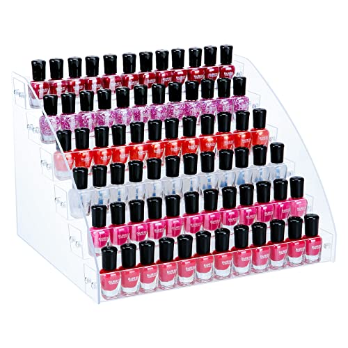 Make your own nail polish rack at home.