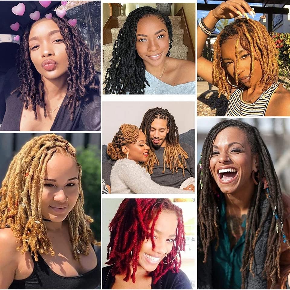 Men's Comfortable 12-inch Realistic Human Hair Dreadlock Wig - Image 6