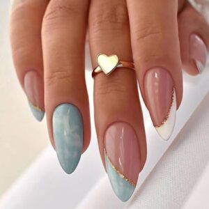 Nails with adhesive for easy application