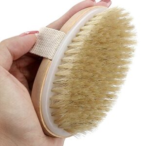 Natural hair brush for body exfoliation and massage.