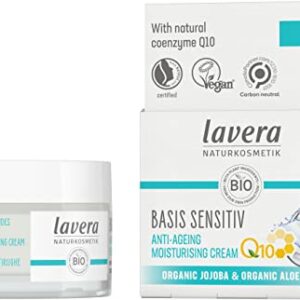Natural hair gel by Lavera for strong hold and shine.