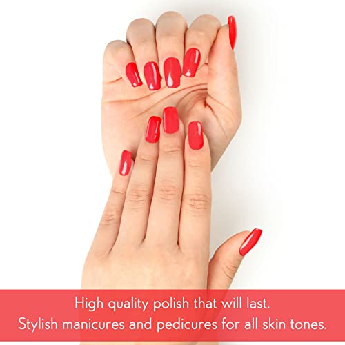 Vibrant Neon Coral Nail Polish for a Stunning, High-Gloss Finish - Image 2