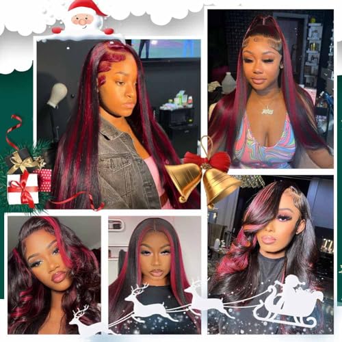 Ombre Red Human Hair Wig - Image 4
