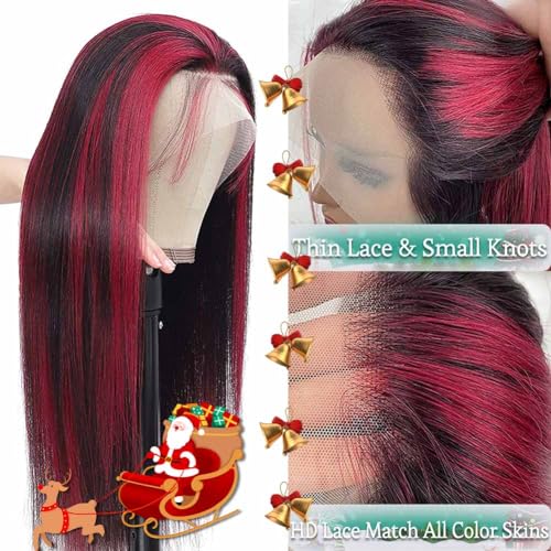 Ombre Red Human Hair Wig - Image 5