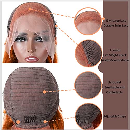 Orange Lace Front Human Hair Wig - Image 5