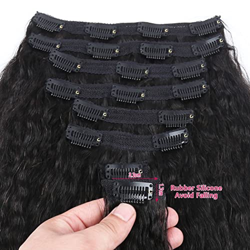 Outre Premium Blend Kinky Straight Clip-In Hair Extensions 18 Inch 9 Piece Set - Image 5
