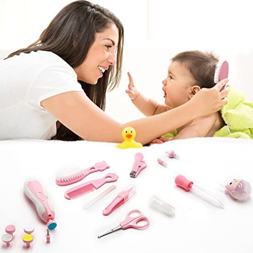 Pink baby hair brush for gentle grooming. - Image 6