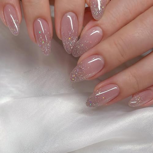 24 Piece Acrylic Pink Birthday Press-On Nails Set