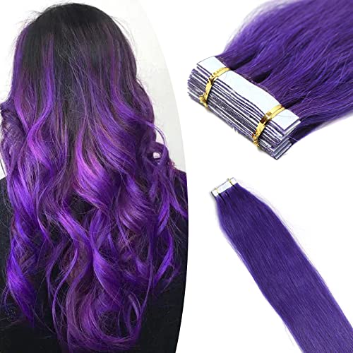 Purple human hair extension for sale.