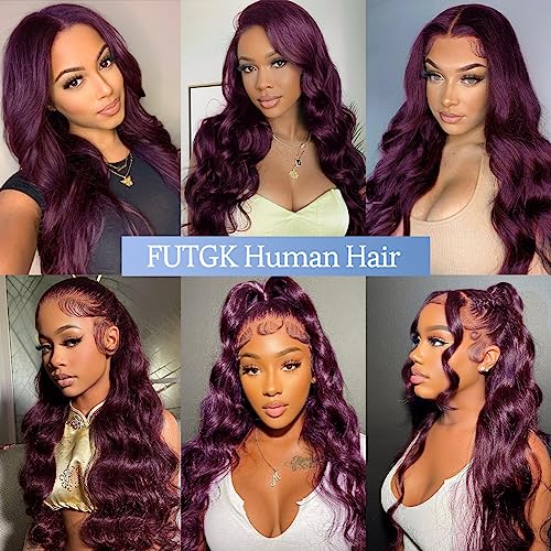 Purple Lace Front Human Hair Wig - Image 3