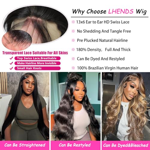 Human Hair Wig Side Part Natural Look Soft Texture Adjustable Large - Image 3