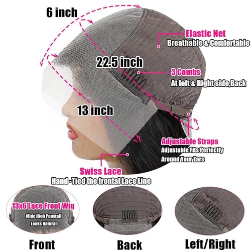 Human Hair Wig Side Part Natural Look Soft Texture Adjustable Large - Image 6