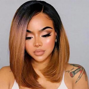 Short Bob Remy Human Hair Wig - Natural Black, 8-Inch