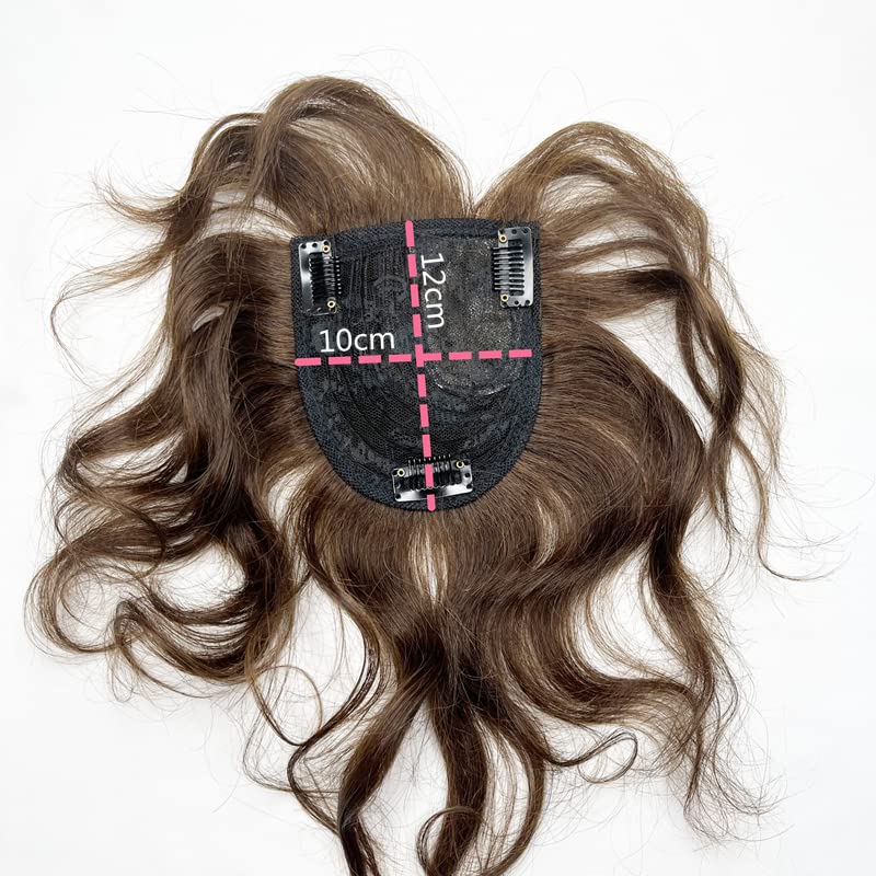 Natural Human Hair Topper for Women - Short, Stylish, Easy Wear, Natural Brown - Image 8