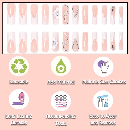Square acrylic nail design ideas. - Image 3