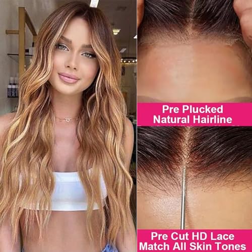 22 Inch Strawberry Blonde Human Hair Wig for Women, Natural Loose Wave Style - Image 6