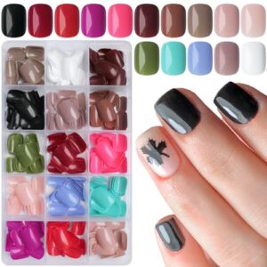 Thick acrylic nails for bold statement.