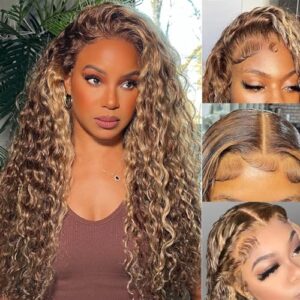 22 Inch Water Wave 100% Human Hair Wig for Women Natural Look