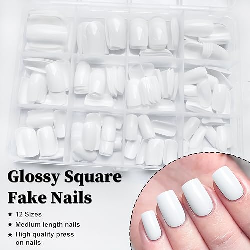 White acrylic nails complement dark skin beautifully. - Image 6