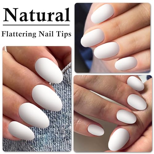 White round acrylic nails. - Image 7