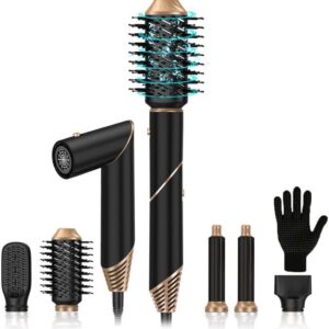 2-in-1 Hair Straightener and Blow Dryer Styling Set, Pink