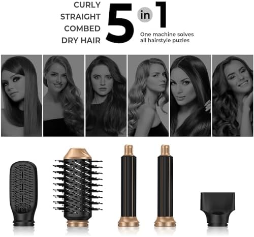 2-in-1 Hair Straightener and Blow Dryer Styling Set, Pink - Image 2