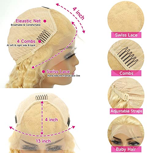 30? Blonde Full Lace Human Hair Wig - Image 4