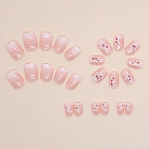 White ombre acrylic nails. - Image 4