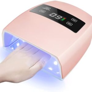 Quickly dries nail polish with machine.