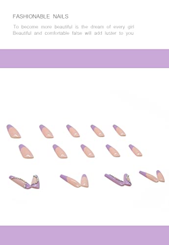 ?Lavender Coffin Acrylic Nails? - Image 5