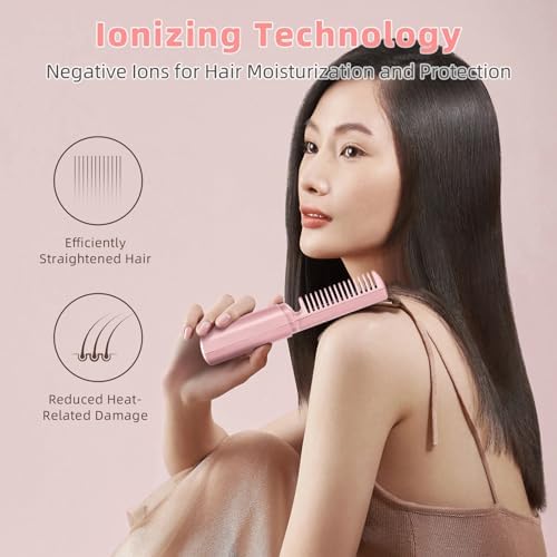 Cordless Heated Hair Brush for Smooth Frizz-Free Styling with Fast Heating Technology - Image 4