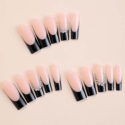 Matte Black Acrylic Nails - Image 2