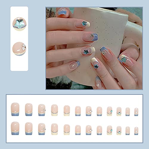 Summer Short Coffin Acrylic Nails 24 Piece Set - Image 2