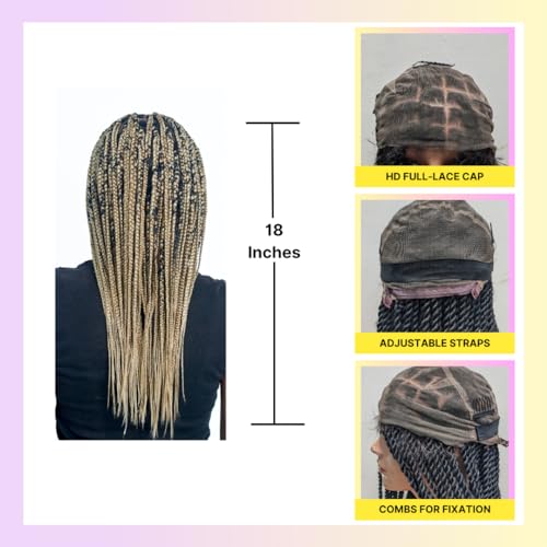 Human hair wig with braided hairstyle. - Image 3