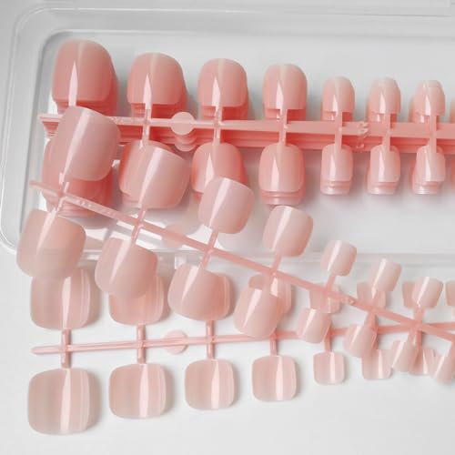 100 Piece Neutral Acrylic Nail Tips Set, Full Cover, Medium Size - Image 5