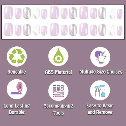 Cute Acrylic Birthday Nails for Women, 24 Pieces, Celebration Ready - Image 3