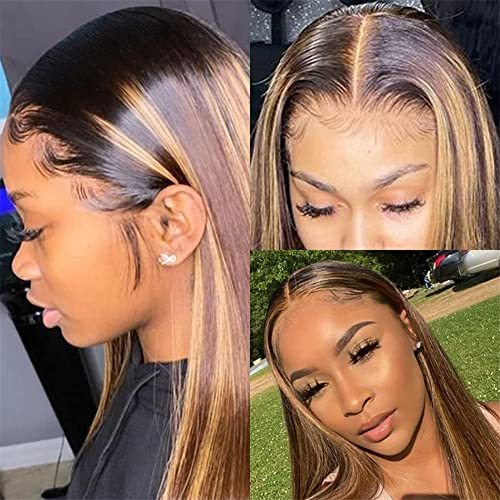 Ombre Lace Front Human Hair Wig for Women, 13x4 Swiss Lace, 150% Density, Natural Texture - Image 2