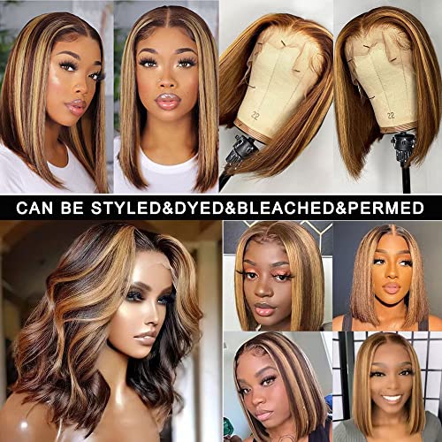 Short Ombre Bob Human Hair Wig - Image 5