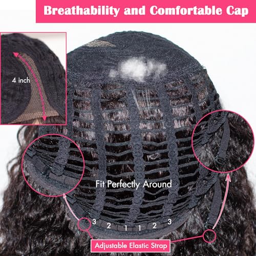 Short Curly 100% Human Hair Wig for Women Natural Look Comfortable Fit Easy Style - Image 3